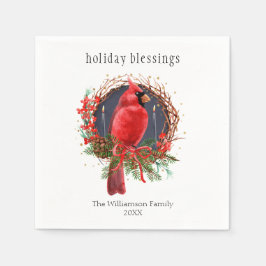 God Jul-kardinal Yule Solstice Boho Helgdag Pappersservett