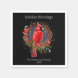 God Jul-kardinal Yule Solstice Boho Helgdag Pappersservett