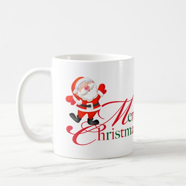 God jul kärlek anpassad röd grön kaffemugg (Vänster)