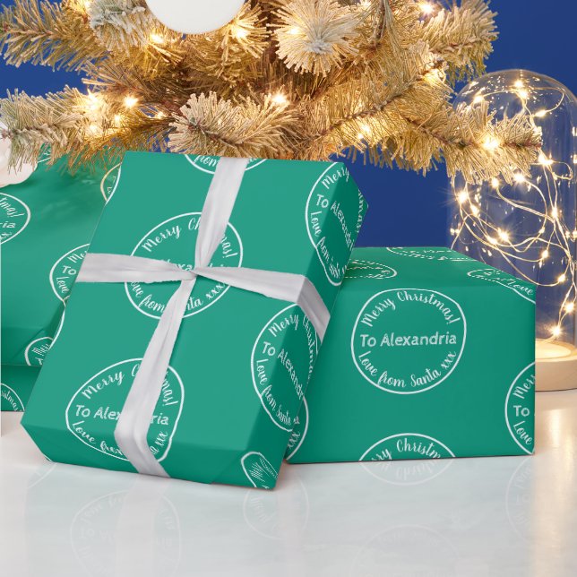 God jul Kärlek från Santa Bright-Grönten Presentpapper (Helgdagar)