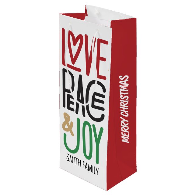 God jul | Kärlek, fred och glädje, din familj (Baksidan Vinklad)