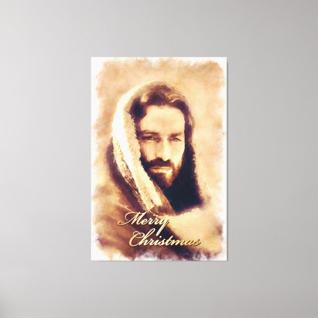 God Jul kärlek Jesus Lindad Canvas (Framsida)