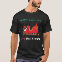 God Jul Kärlek Santa Paws T Shirt