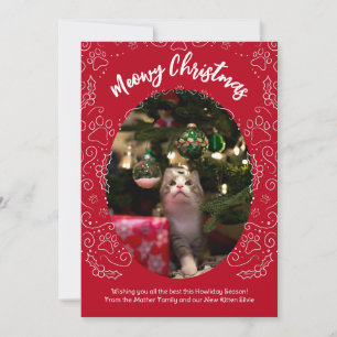 God Jul Kat Pet-julkort Inbjudningar