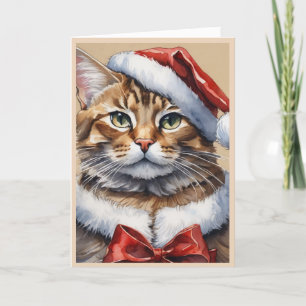 God Jul Katt Falt Julkort Helgkort