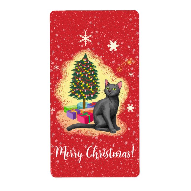 God Jul Katt Fraktsedel (Framsidan)