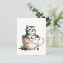 God Jul Katt I En Mugg - Jul