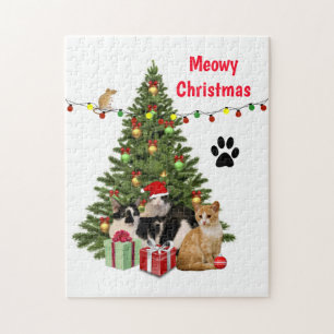 God jul katt / Kattälskare Pussel