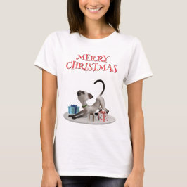 God jul. Katt med gåvor T Shirt