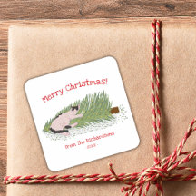 God Jul! Katt mot julgran Helgdagar