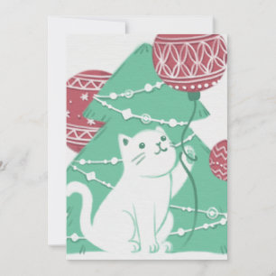 God jul: Katt och prydnadsföremål Inbjudningar