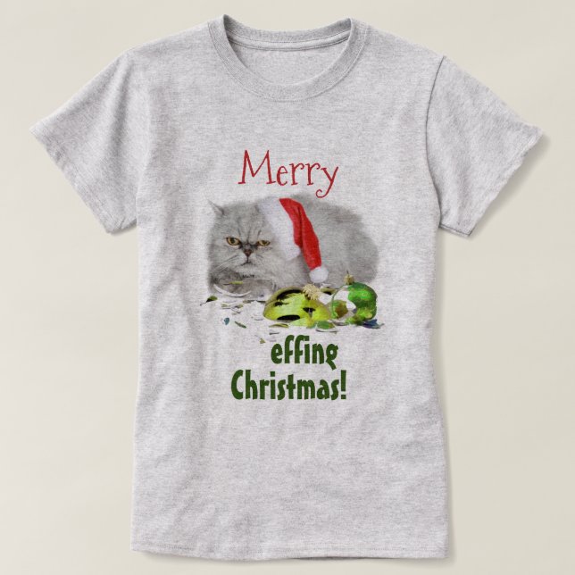 God jul, katt t shirt (Design framsida)