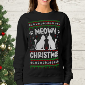 God jul - Katt Ugly Sweater T Shirt