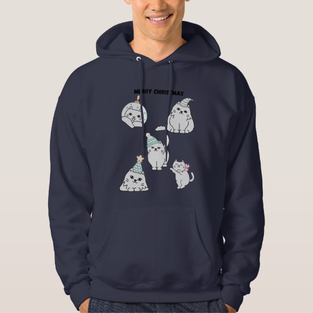 God jul katter  hoodie (Framsida)