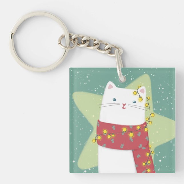 God jul: Kattillustration (Framsidan)