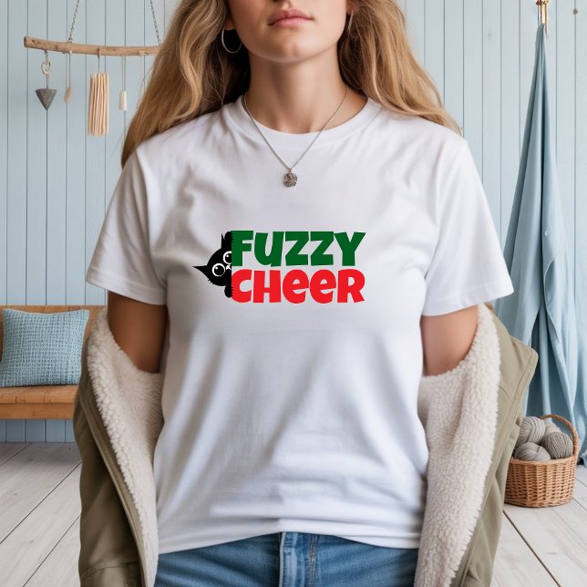 God jul kattmamma rolig röd grön T-Shirt (Skapare uppladdad)