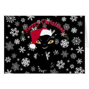 God jul Kattunge Hälsningskort