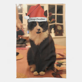 God jul Kattunge Kökshandduk