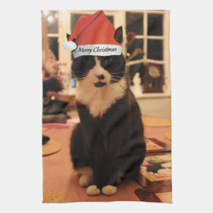 God jul Kattunge Kökshandduk