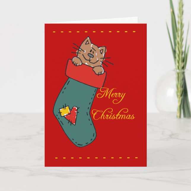 God jul Kattunge-kort Helgkort (Framsida)