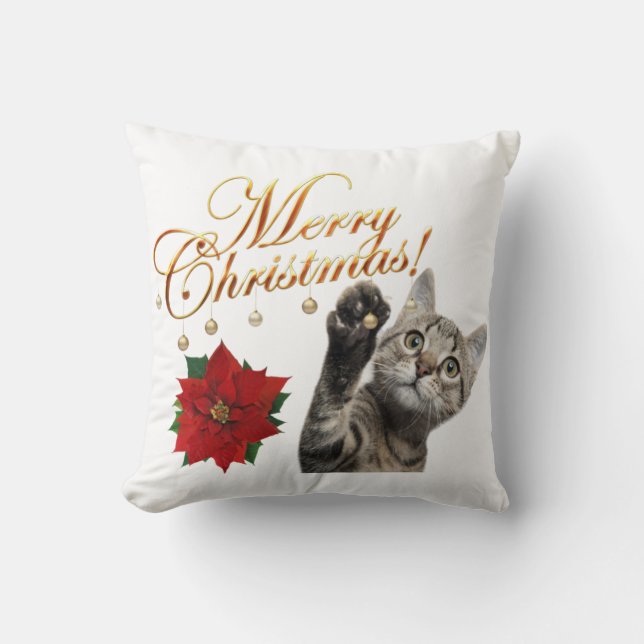 god jul Kattunge Pillow  Kudde (Framsida)