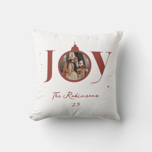 God jul Keepsakys-familjens foto Joy Ornament Kudde