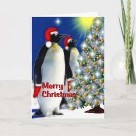 God jul - kejsarepingvin helgkort