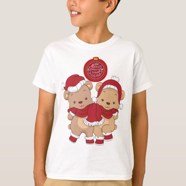 God jul Kids Basic T-Shirt (Framsida)