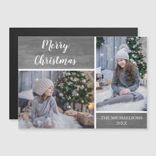 God jul Kids Photo Magnet (Fram/baksida)