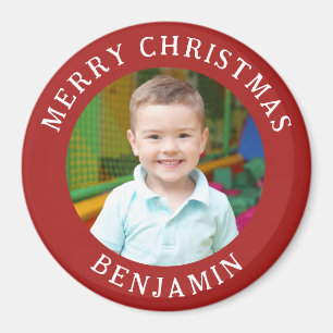 God jul, Kids Photo och Namn Red Magnet