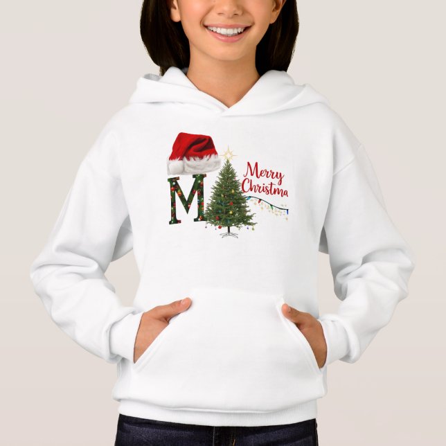 God jul Kids Pullover Hoodie - Festive T Shirt (Framsida)