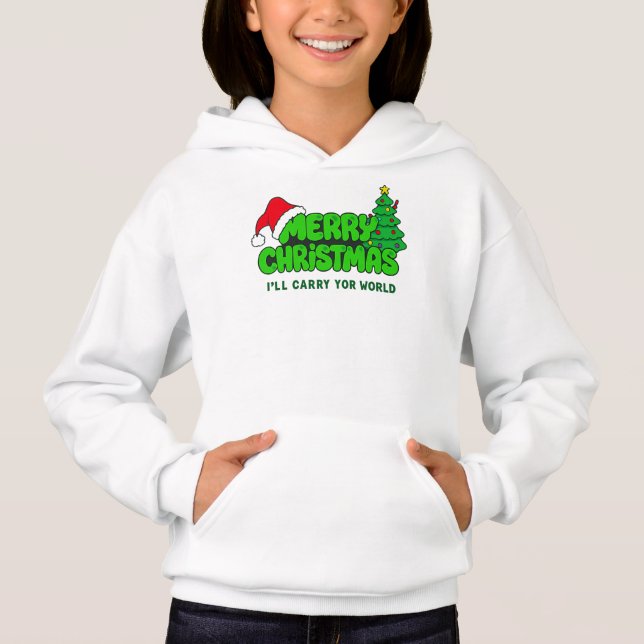 God Jul Kids – Tomte & Träd T Shirt (Framsida)