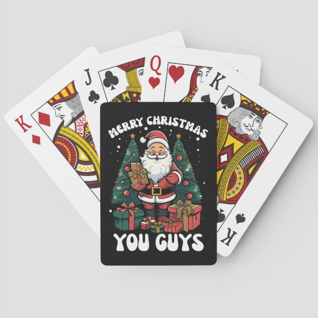 God Jul Killar Tomte Casinokort (Baksidan)