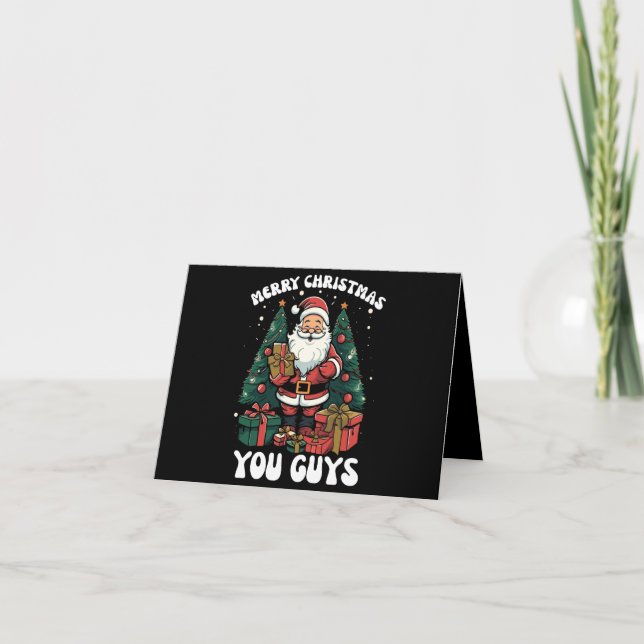 God Jul Killar Tomte Helgkort (Framsida)