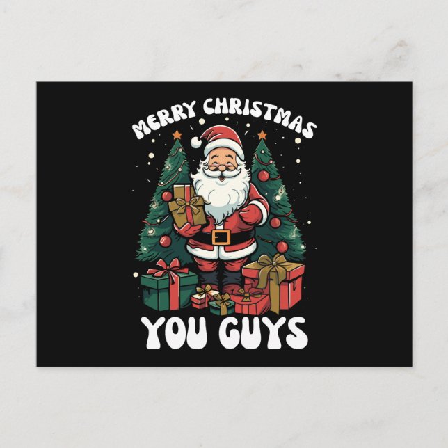 God Jul Killar Tomte Vykort (Framsida)