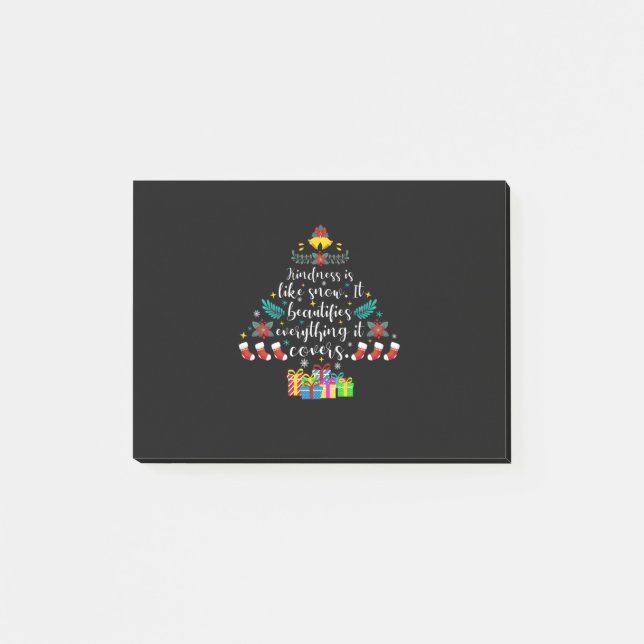 god jul Kindness är som Snö. Post-it Block (Framsida)