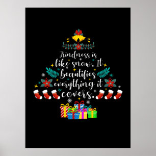 God jul Kindness är som Snö. Poster