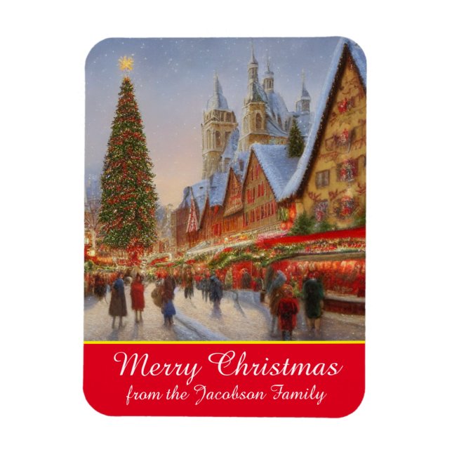 God jul Kitsch Nostalgic German Market Magnet (Vertikal)