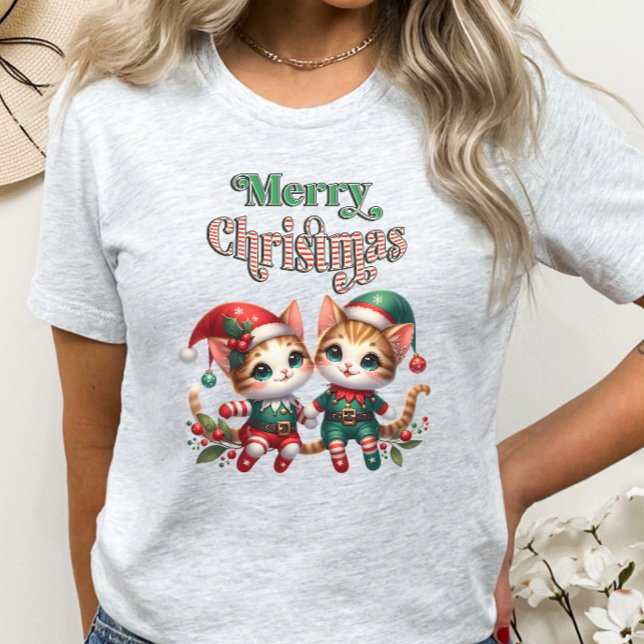 God jul Kitten Elves T Shirt (Skapare uppladdad)