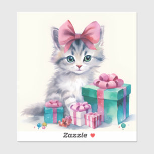 God jul Kitten Klistermärken