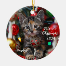 God Jul Kitten Personlig Ornament