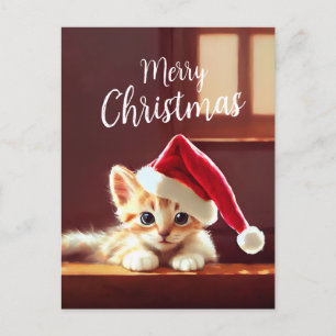 God jul Kitten Vykort