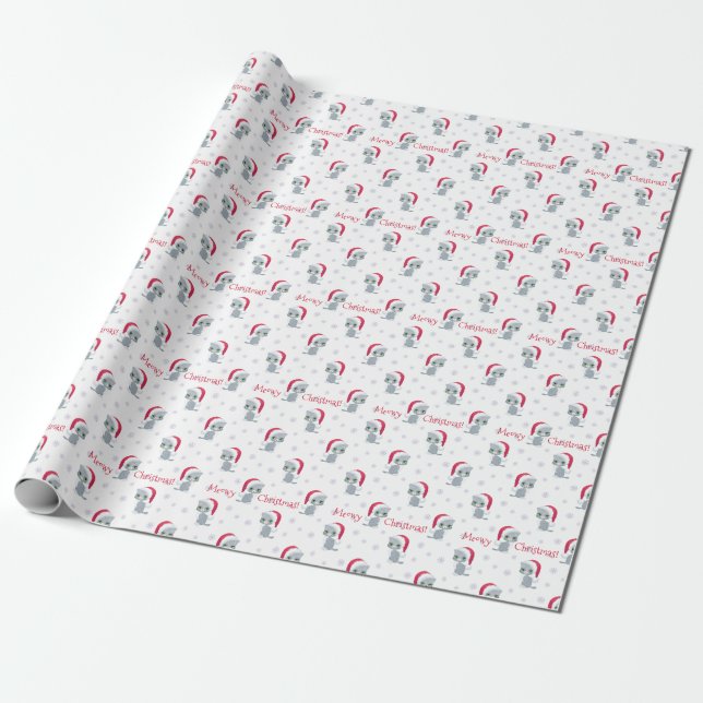 God jul Kitten Wrapping Papper D Presentpapper (Utrullad)