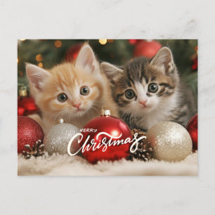 God jul Kittens och prydnadsföremål Helg Vykort