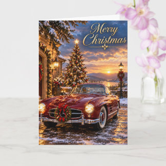 God Jul Klassisk Mercedes Benz Kort