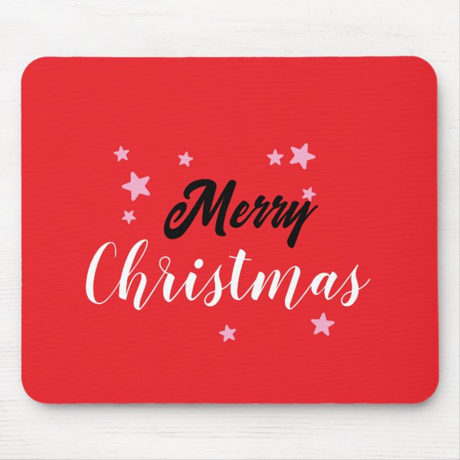 God jul klassiskt, unikt, minimalistiskt, vanligt musmatta (Framsidan)