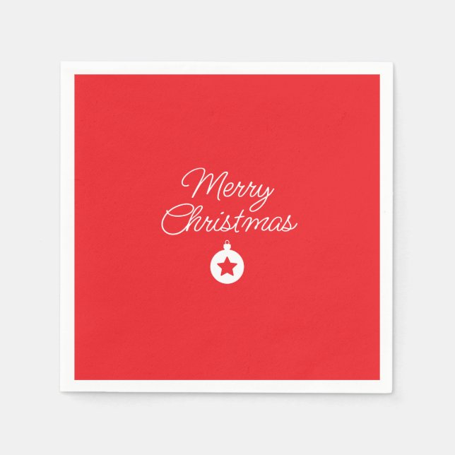 God jul klassiskt, unikt, minimalistiskt, vanligt pappersservett (Framsidan)