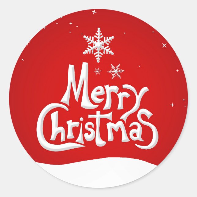 God jul-klistermärken runt klistermärke (Framsida)