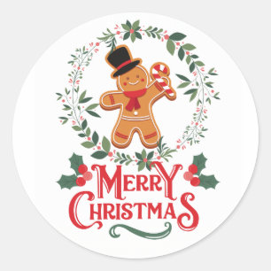 God jul-klistermärken runt klistermärke