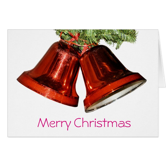 God jul klockor hälsningskort (Framsidan Horizontal)